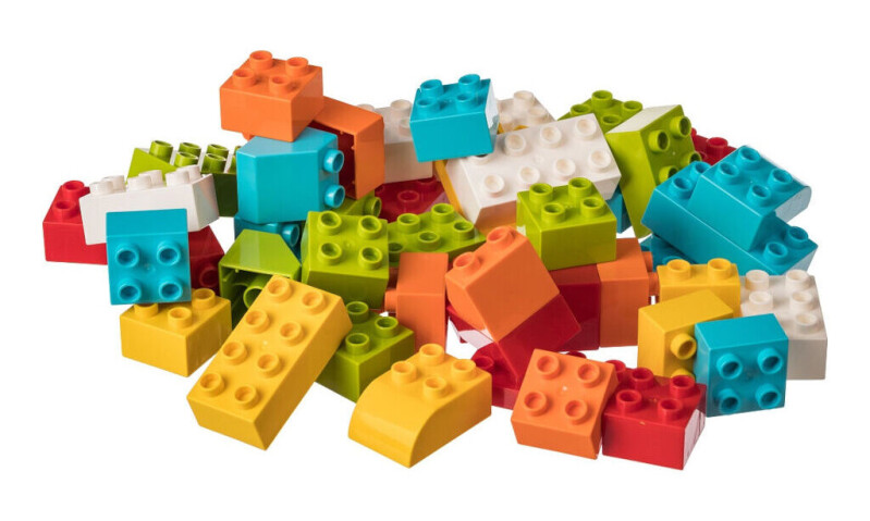 L-W Toys Junior kostky Sada kostek pro nejmenší stavitele 100 ks